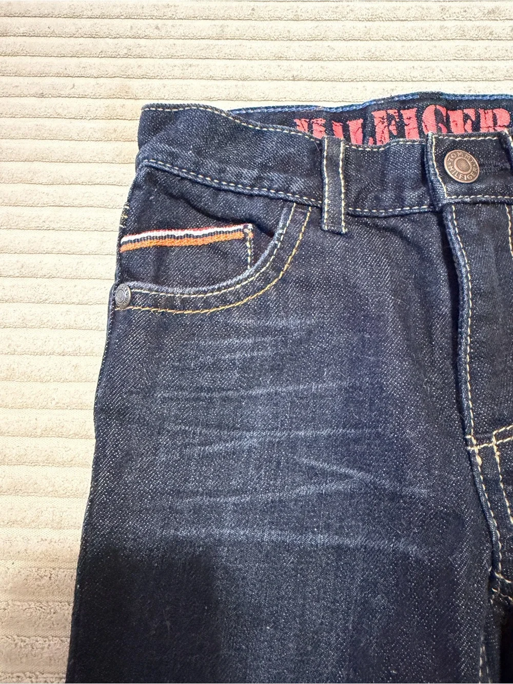 Tommy Hilfiger Dark Indigo Kids Jeans with Flag Tab